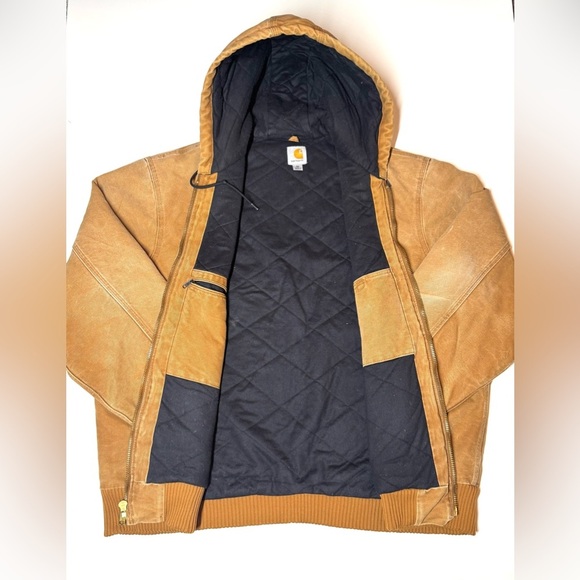 Carhartt Men’s Distressed Tan Jacket Workware Coat Men's Size 2XL Tall - Picture 9 of 14